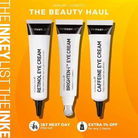 The Inkey List Retinol Brighten Caffeine Eye Cream Ml Shopee