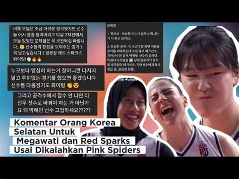 Komentar Orang Korea Selatan Untuk Megawati Dan Red Sparks Usai