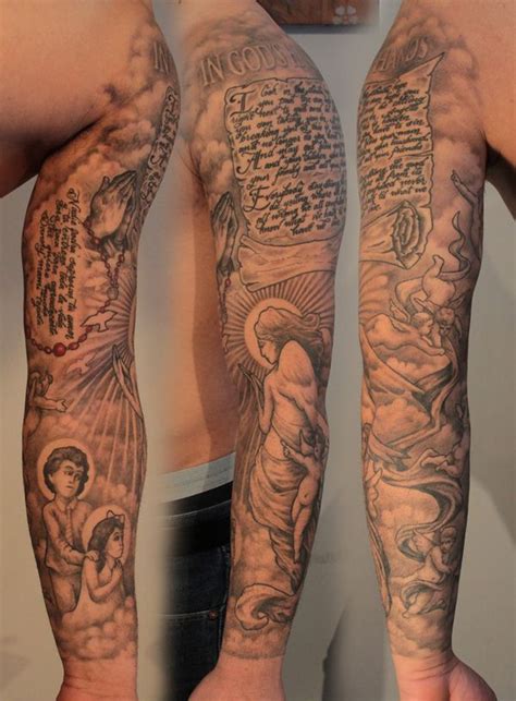 60 Cool Sleeve Tattoo Designs Angel Sleeve Tattoo Sleeve Tattoo