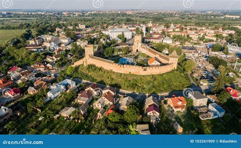 Arieal View on the Lutsk Castle. Prince Lubart Stone Castle, Landmark ...