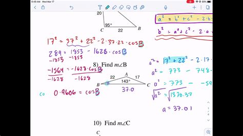 Kuta Tutorial The Law Of Cosines Part 1 YouTube Worksheets Library