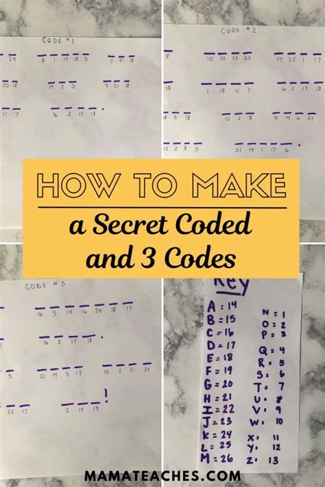 How To Make A Secret Coded Message And 3 Codes