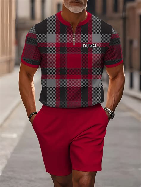 Short Sleeve Zipper Two-piece Set – DUVAL
