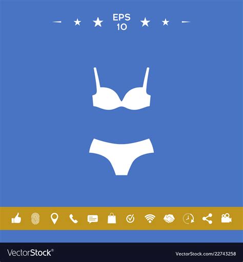 Set Of Lingerie Or Swimsuit Two Piece Bikini Vector Image