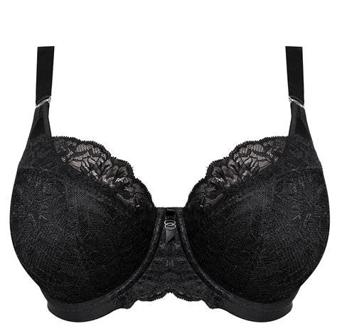 Elomi Brianna Uw Padded Half Cup Bra Black Lumingerie Bras And