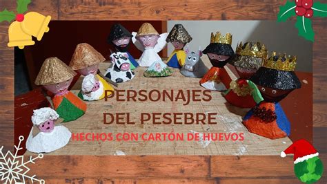 COMO HACER LOS PERSONAJES DEL PESEBRE CON CARTÓN DE HUEVOS YouTube