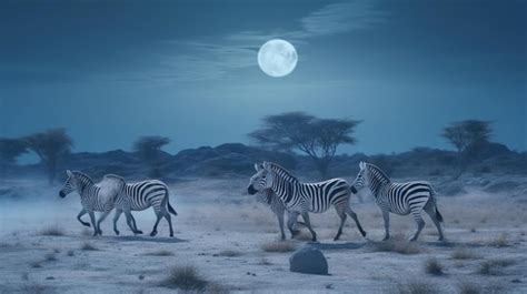 Premium AI Image Group Of Zebras Running Across The African Savannah