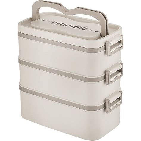 304 Stainless Steel Lunch Box Multi Layer Square Lunch Box Portable