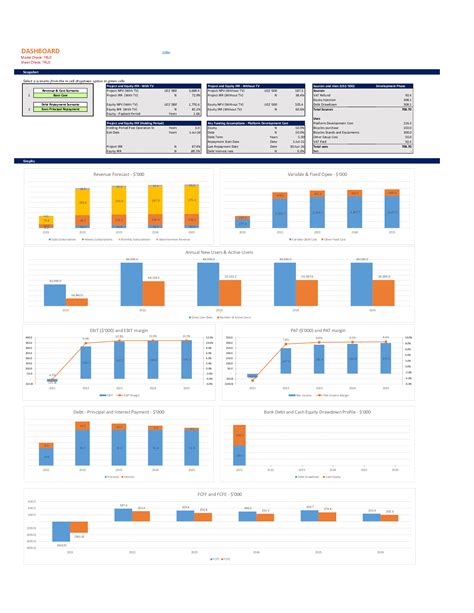 Online Bicycle Rental Statement Financial Model With Year