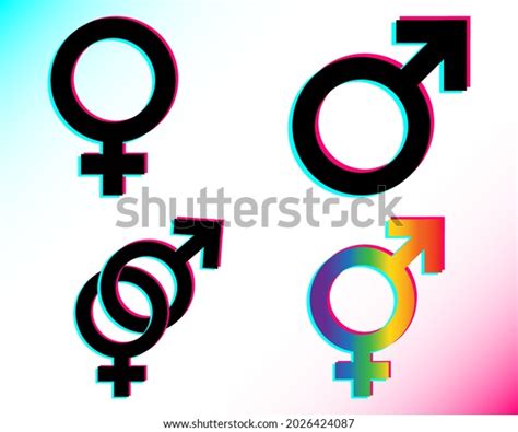 Vector Illustration Gender Symbols Male Female Stock Vector Royalty