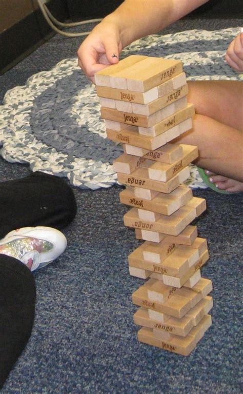 Jenga: Share strengths as you build the tower, and then events that ...