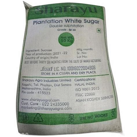 Sharayu Plantation White Sugar Packaging Type Sack Organic At Best