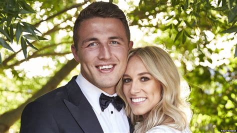 Rugby Star Sam Burgess Marries Fiancée Phoebe Hooke Bbc Newsbeat