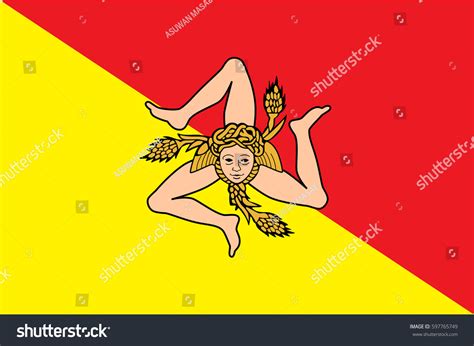 Sicilian Flag Stock Vector Royalty Free 597765749 Shutterstock