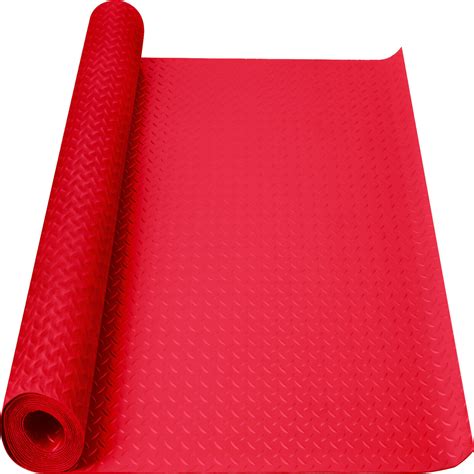 Heavy Duty Garage Floor Mat Rolls Diamond Plate Thickened PVC Non-Slip ...