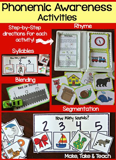 Phonemic Awareness Activities Just Grab And Go Make Take And Teach