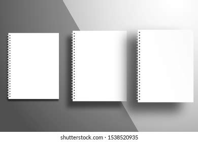 Square Spiral Binding Notebook Mock Isolated Stock Illustration