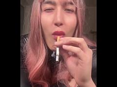 Wetlook Catsuit Ts Smoking Intense Masturbation And Dildo Fucking