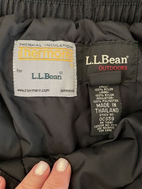 Ll Bean Mens Thermore Snow Pants Size M Black Vintage Ebay