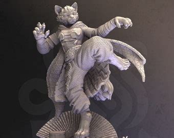 Tabaxi Monk Female Miniature - Etsy