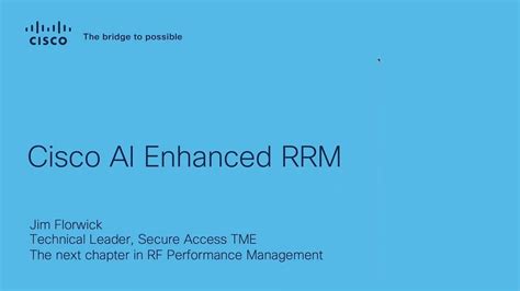 Cisco Ai Enhanced Rrm The Next Chapter In Rf Performance Youtube