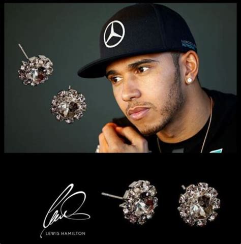 Mens Lewis Hamilton Oversized Bling Cubic Zirconia Crystal Gemstone