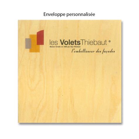 Enveloppe en bois personnalisable format carré 150x150mm