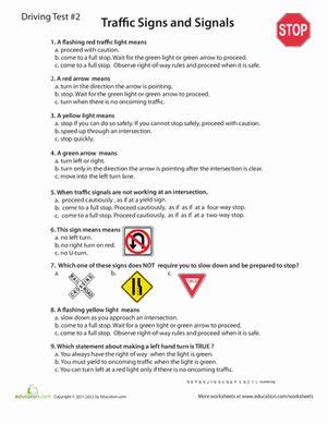 printable drivers education worksheets fuelxsonar