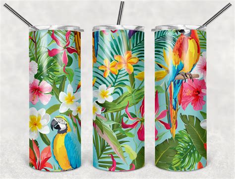 Birds 20oz Skinny Tumbler Graphic By Frangipani Store Creative Fabrica