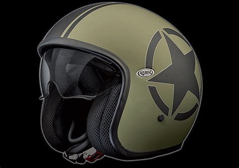 Casco Jet Premier Vintage Star Military Bm Totmoto