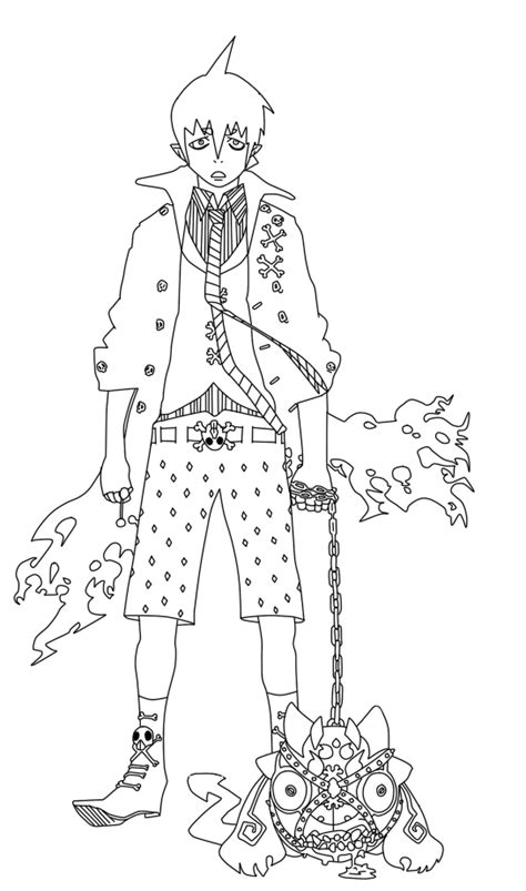 Blue Exorcist Rin Coloring Pages Coloring Pages