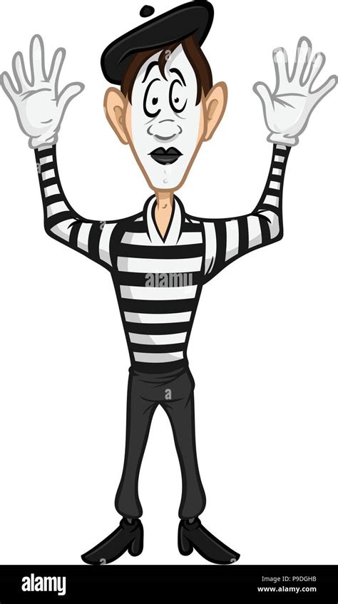 Cartoon Vector Illustration Of A Mime Stock Vector Image And Art Alamy