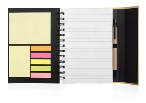 Cuaderno Libreta Anotador Post It Tapa Dura Eco C Bol Grafo