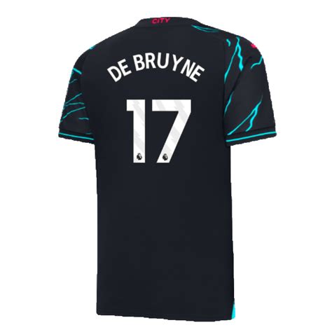 Puma 2023 2024 Man City Third Shirt De Bruyne 17 Black Male Size Xxl Adults