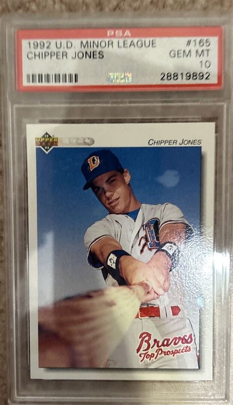 1992 Upper Deck Minor League 165 Chipper Jones PSA 10 EBay