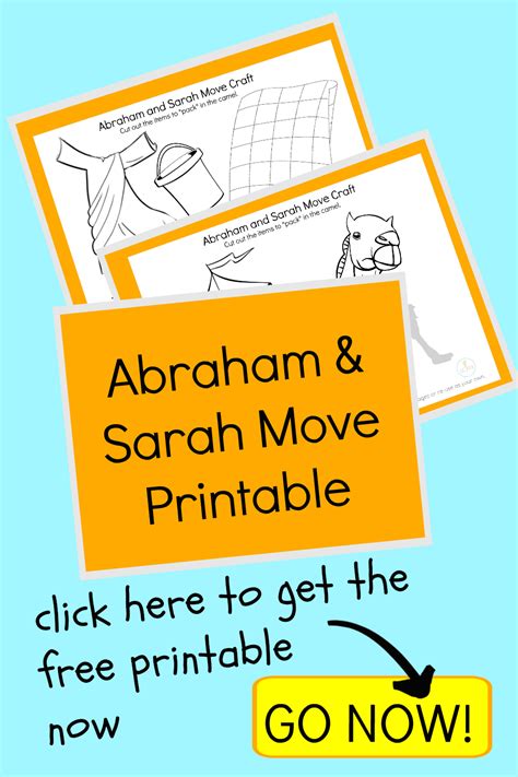 Abraham and Sarah Craft Free Printable (Bible Coloring Pages Trust God ...