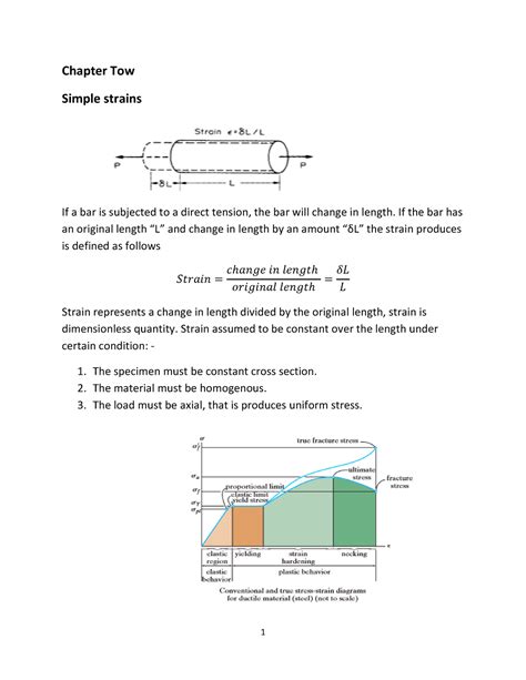 3-Simple strains - Chapter Tow Simple strains If a bar is subjected to