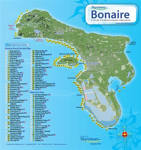 Bonaire Dive Sites Map