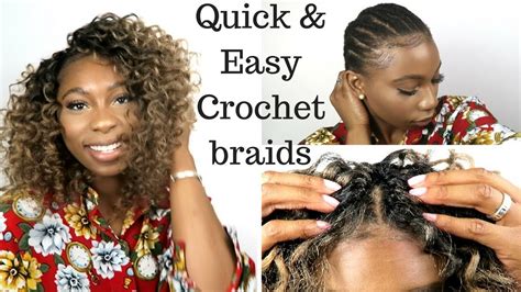 How To Do Quick And Easy Crochet Braids Invisible Part Method Youtube