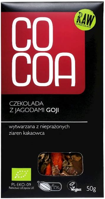 Cocoa Czekolada Surowa Z Jagodami Goji Bio G