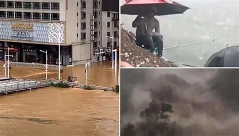 Once In A Century Guangdong Floods China Issues Highest Rainstorm Warning As Dramatic Videos