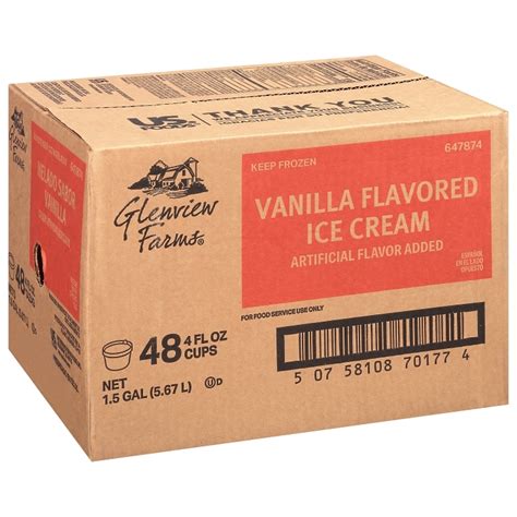 Glenview Farms Vanilla Ice Cream Plastic Cup Us Foods Chef Store