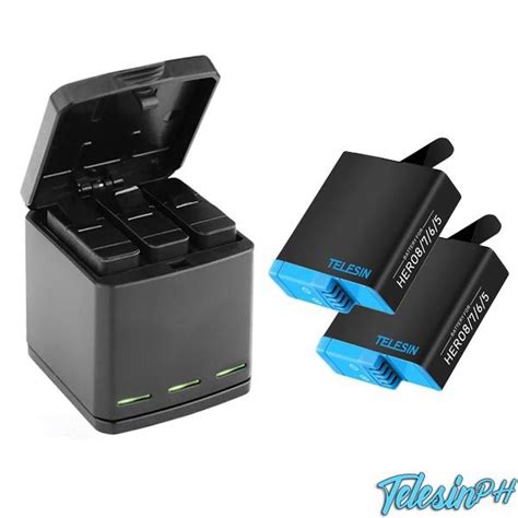 Telesin Channel Charger Box Rechargeable Batteries Gopro Hero