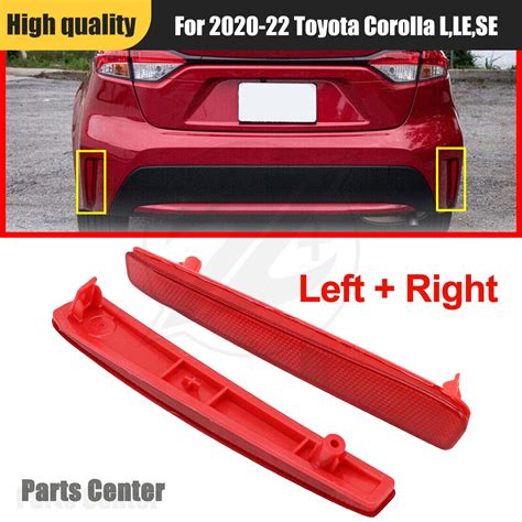 For 2020 2021 2022 Toyota Corolla L Le Se Right And Left Rear Bumper Reflector Set Ebay