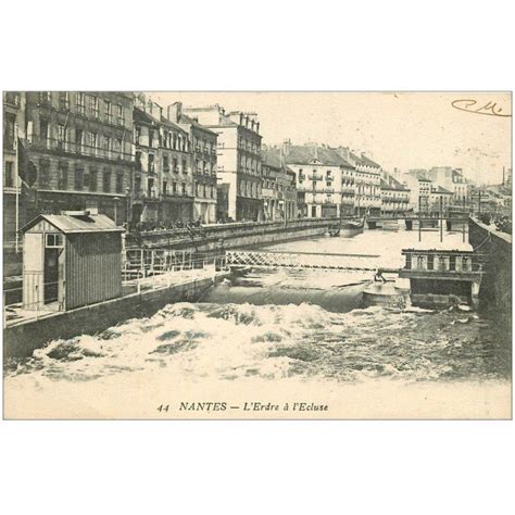 carte postale ancienne 44 NANTES L Erdre à l Ecluse Franchise