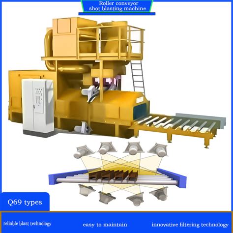 Roller Conveyor Shot Blasting Machine For Perfect Lining And Special