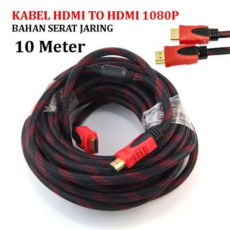 Jual Kabel Hdmi Hdtv To Hdmi Hdtv Serat Jaring Meter Gold Plate