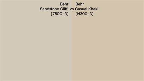 Behr Sandstone Cliff Vs Casual Khaki Side By Side Comparison