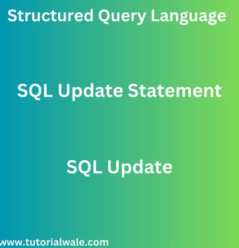 Best Sql Update Statement Tutorialwale