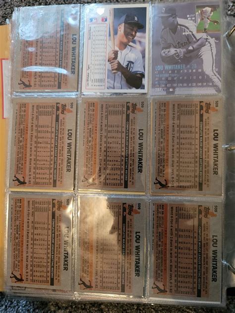 Topps Rookie Nd Basemen Lou Whitaker Card Lot Ebay